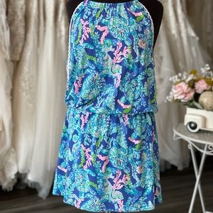 Lilly Pulitzer Gianna Turtle Villa Skort Romper L